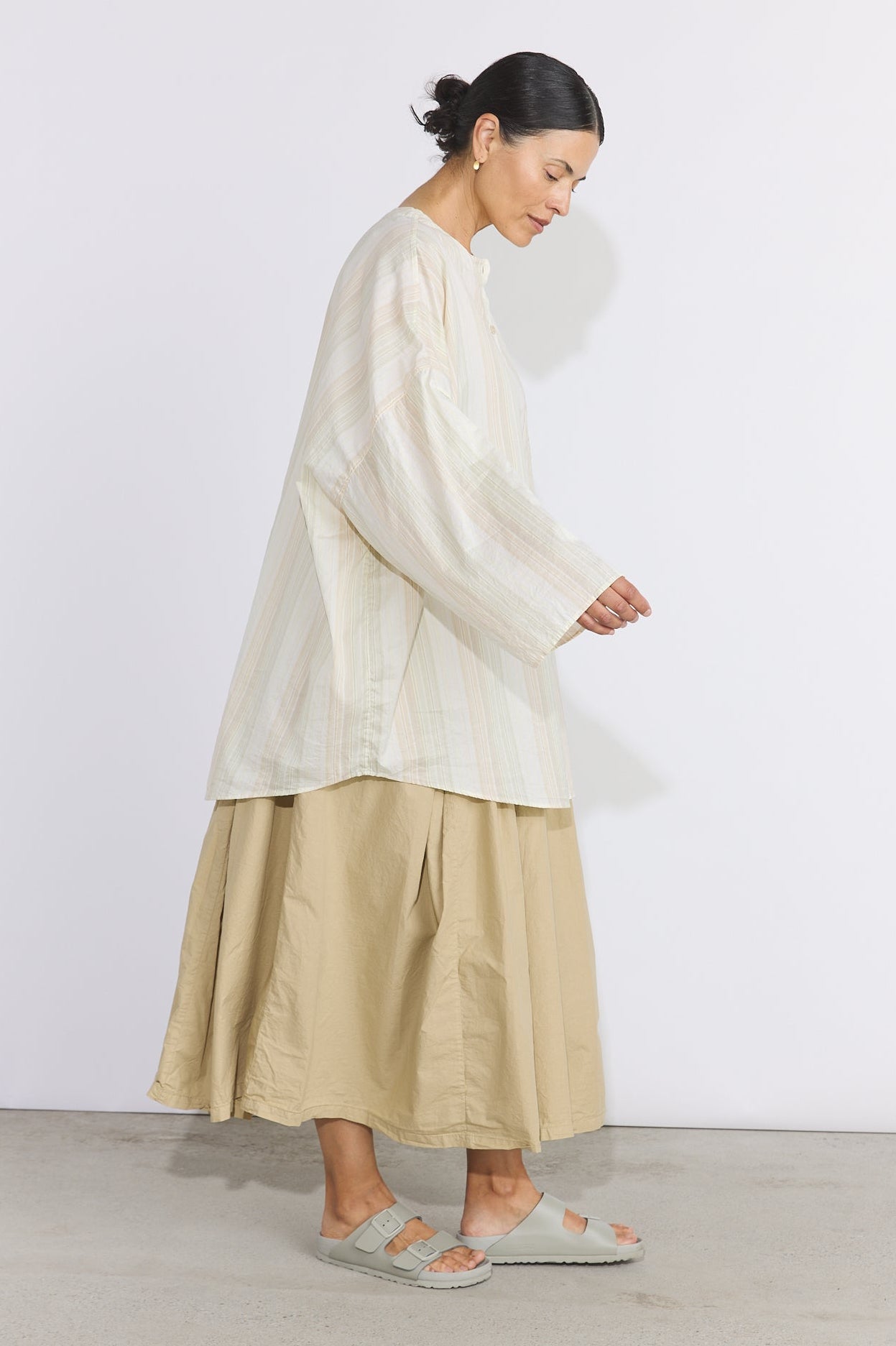 Ulla Skirt - Cotton Poplin Flax