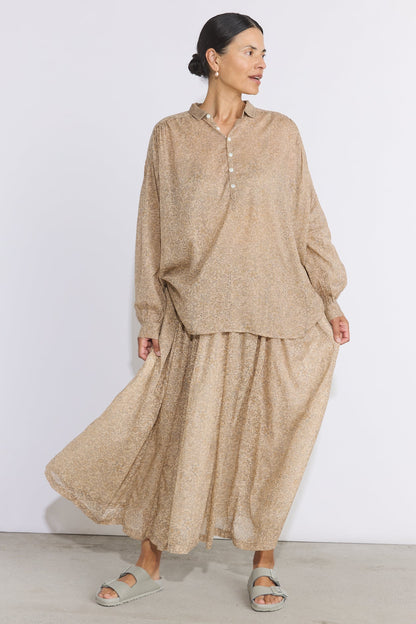 Hill Shirt - Cotton Voile Ginza Print
