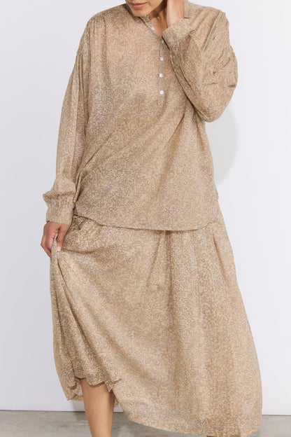 Hill Shirt - Cotton Voile Ginza Print
