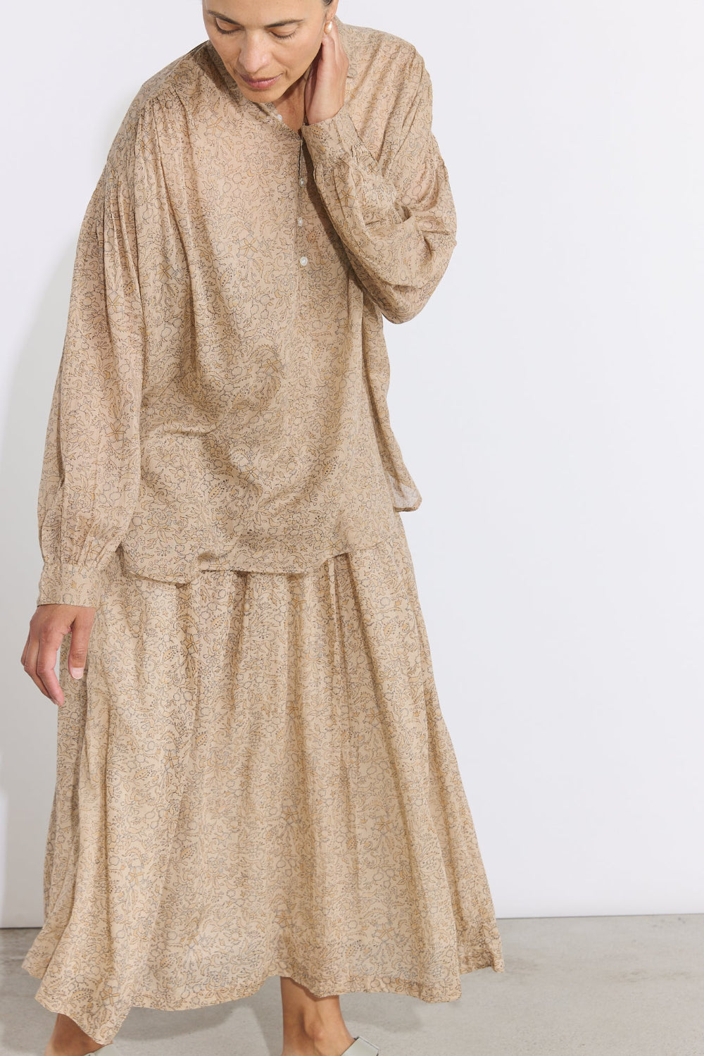 Hill Shirt - Cotton Voile Ginza Print
