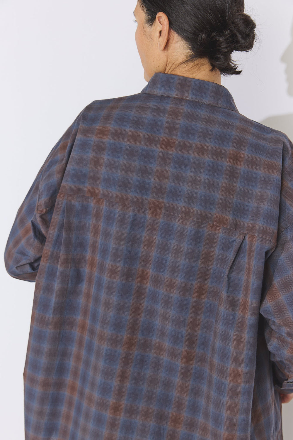 Unisex Ombre Check Shirt - Navy Check