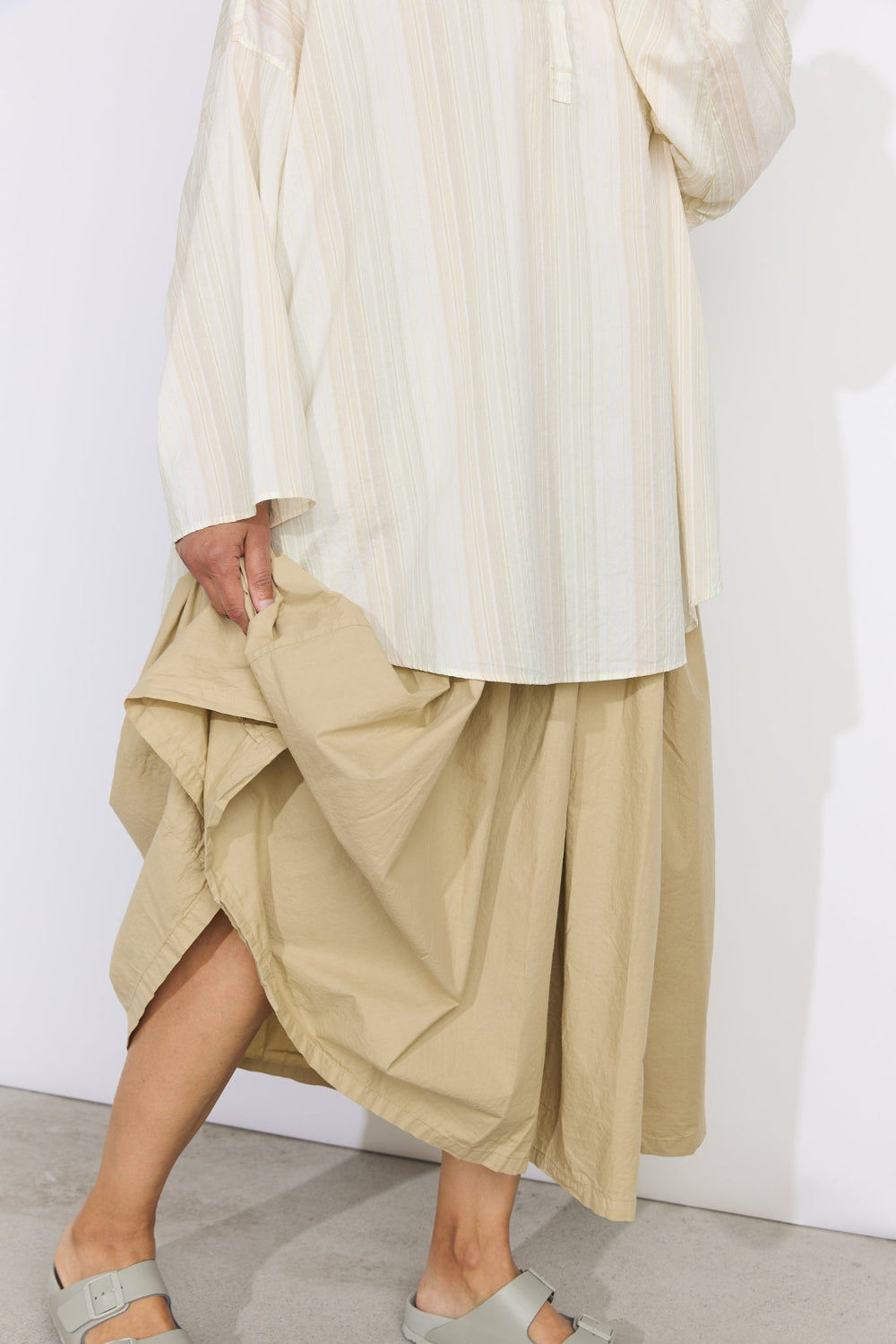 Ulla Skirt - Cotton Poplin Flax