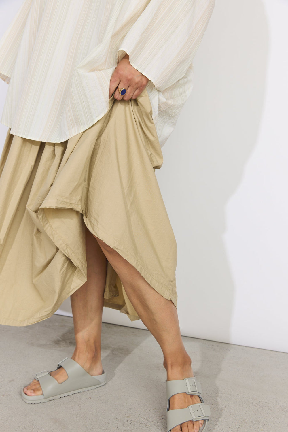 Ulla Skirt - Cotton Poplin Flax