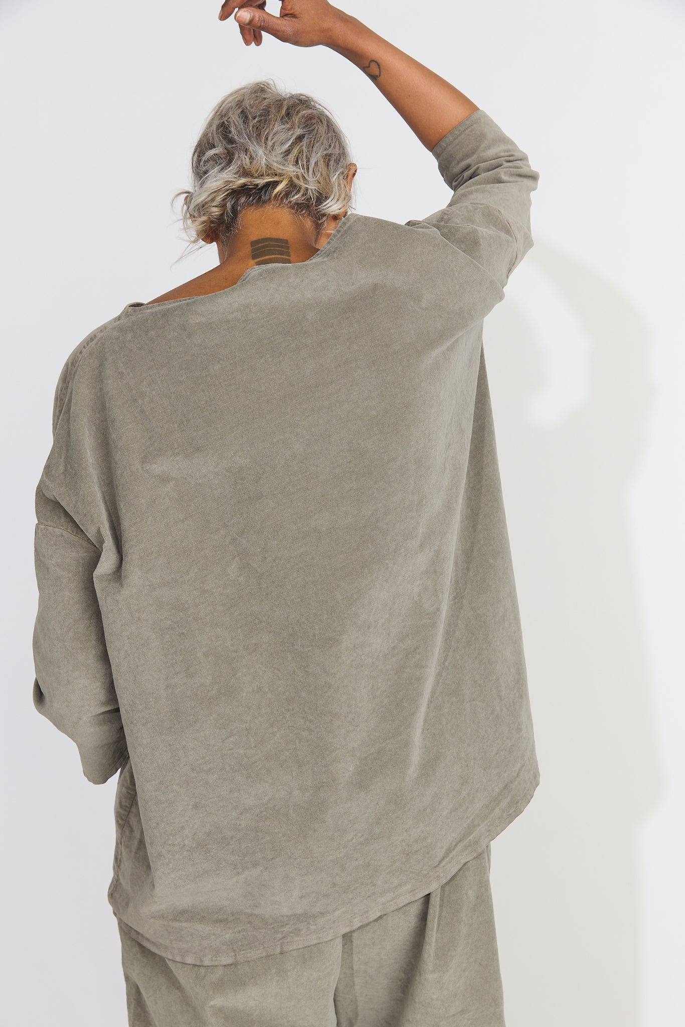 Boatneck T-Shirt V - Taupe