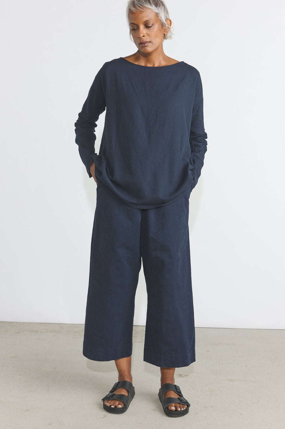 Wide & Short Trousers WWC - Navy