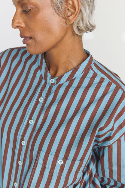 Italy shirt - Cotton Poplin Coco Stripe