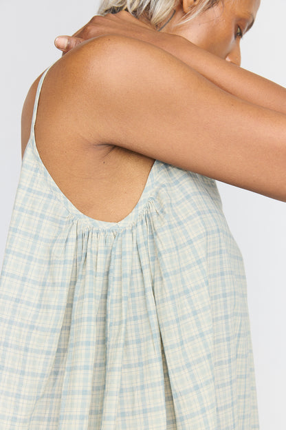 Lily Slip Dress - Blue Checks