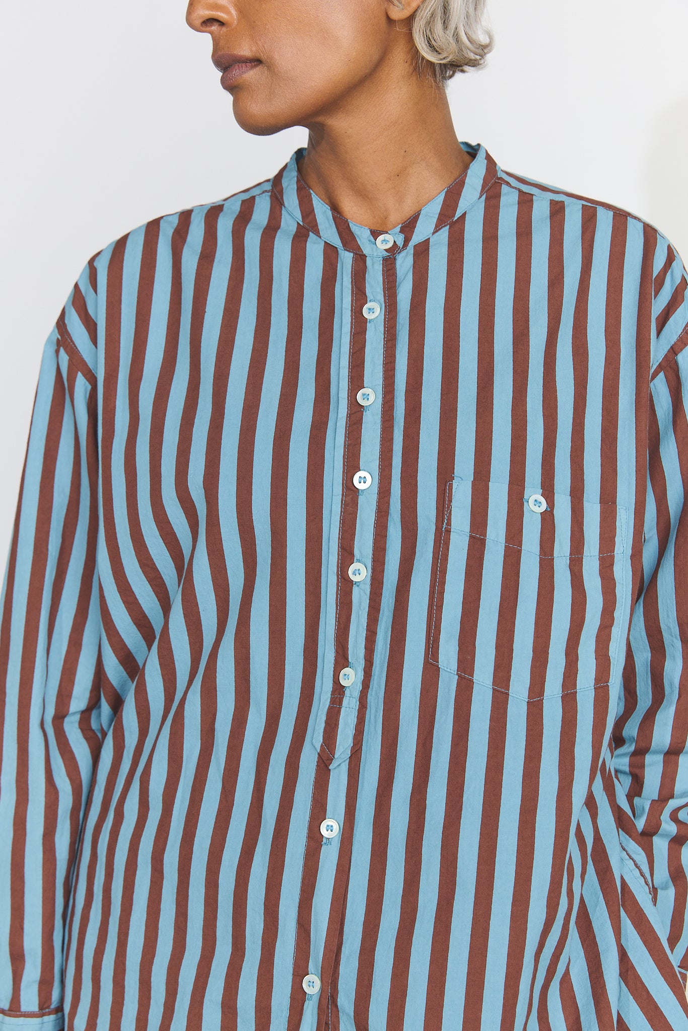 Italy shirt - Cotton Poplin Coco Stripe