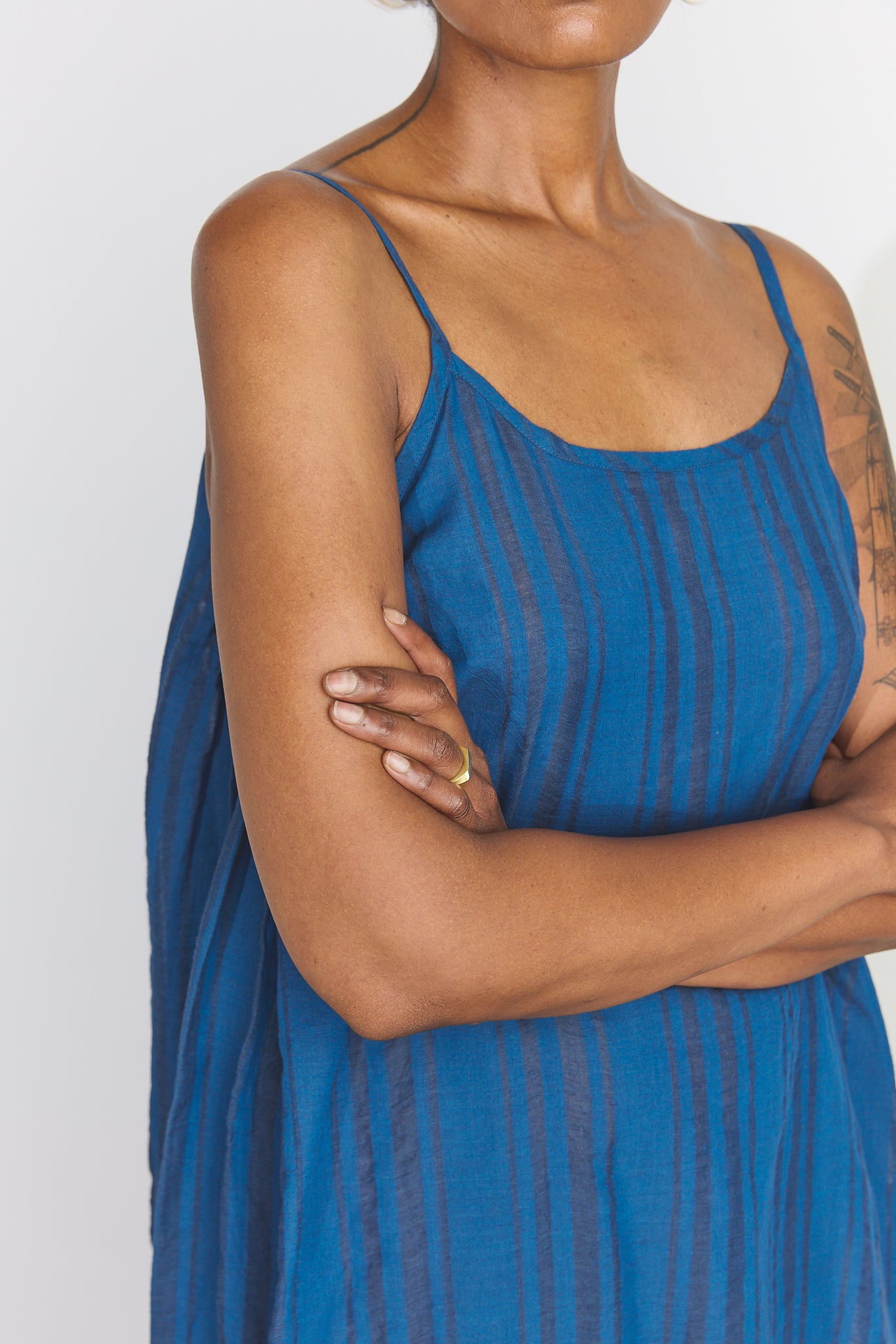 Lily Slip Dress - Blue Stripes