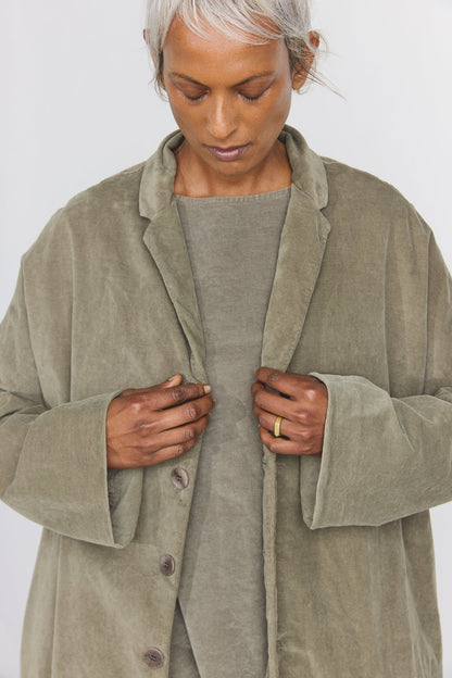 Belted Loose Coat V - Taupe
