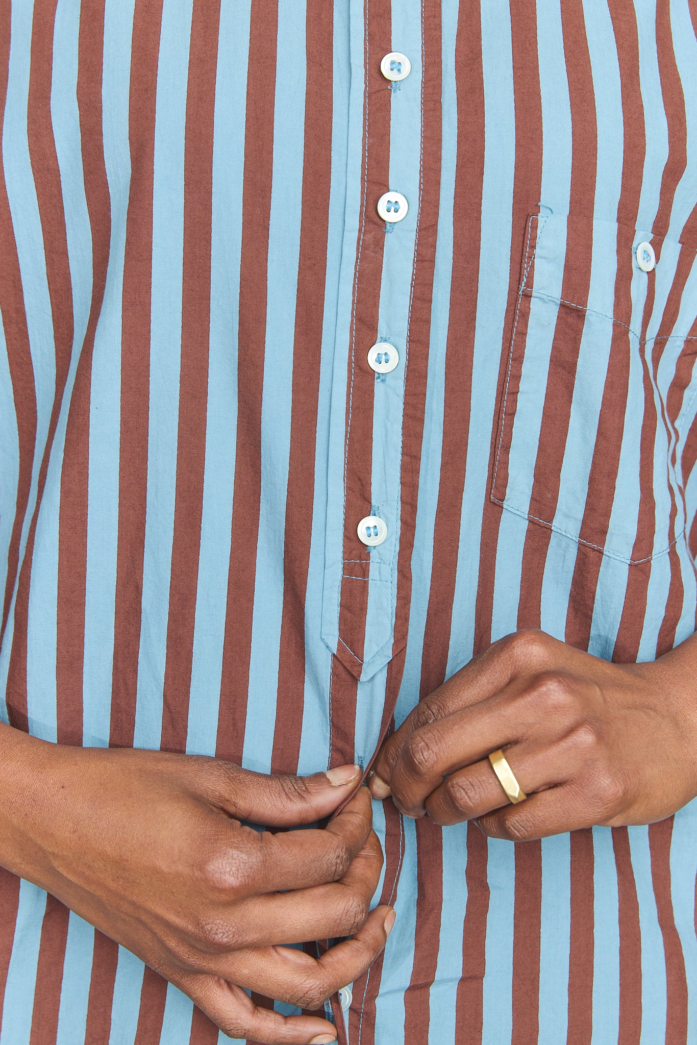 Italy shirt - Cotton Poplin Coco Stripe