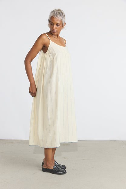 Lily Slip Dress - Blue/White Stripes
