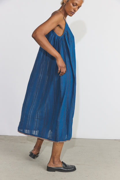 Lily Slip Dress - Blue Stripes