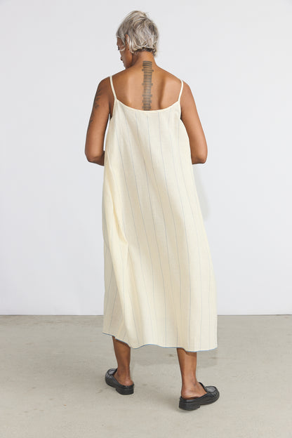 Lily Slip Dress - Blue/White Stripes