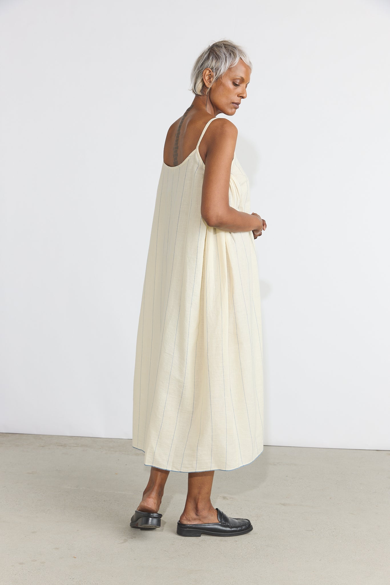 Lily Slip Dress - Blue/White Stripes