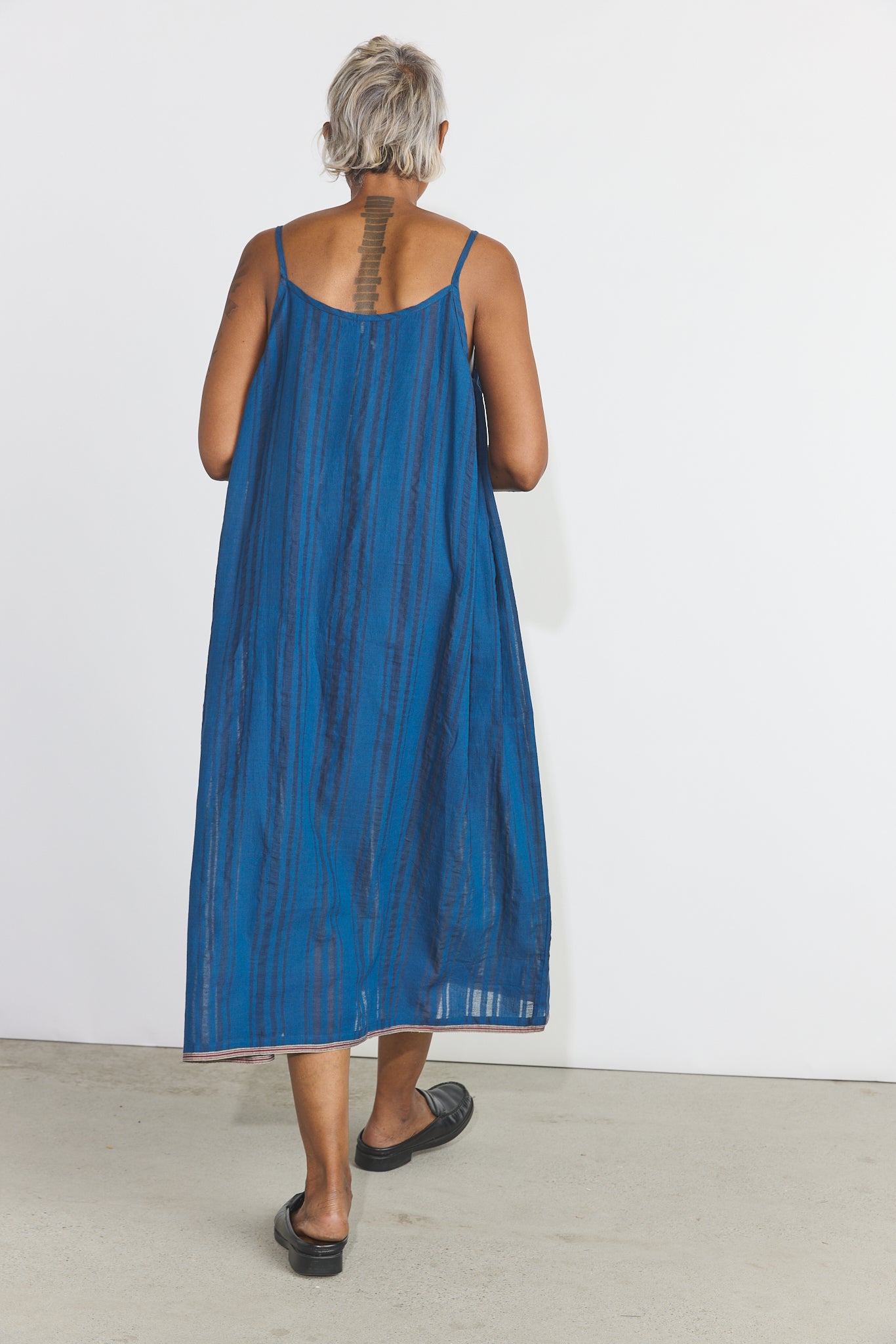 Lily Slip Dress - Blue Stripes