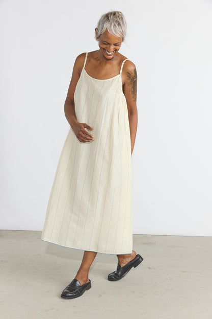 Lily Slip Dress - Blue/White Stripes