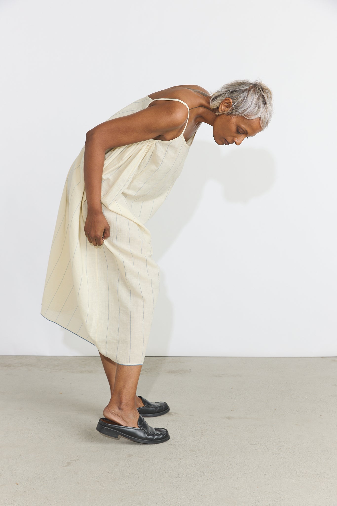 Lily Slip Dress - Blue/White Stripes