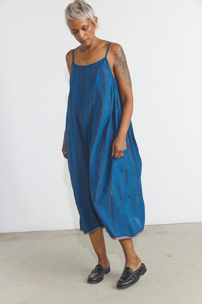 Lily Slip Dress - Blue Stripes