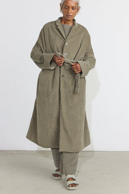 Belted Loose Coat V - Taupe