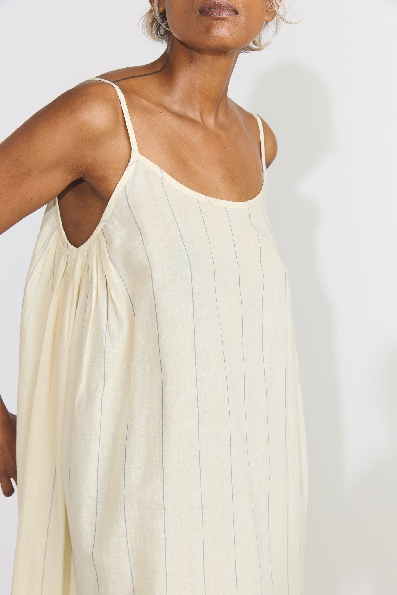 Lily Slip Dress - Blue/White Stripes