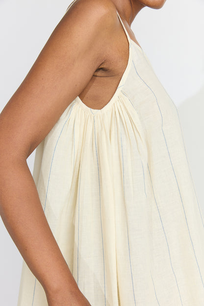 Lily Slip Dress - Blue/White Stripes