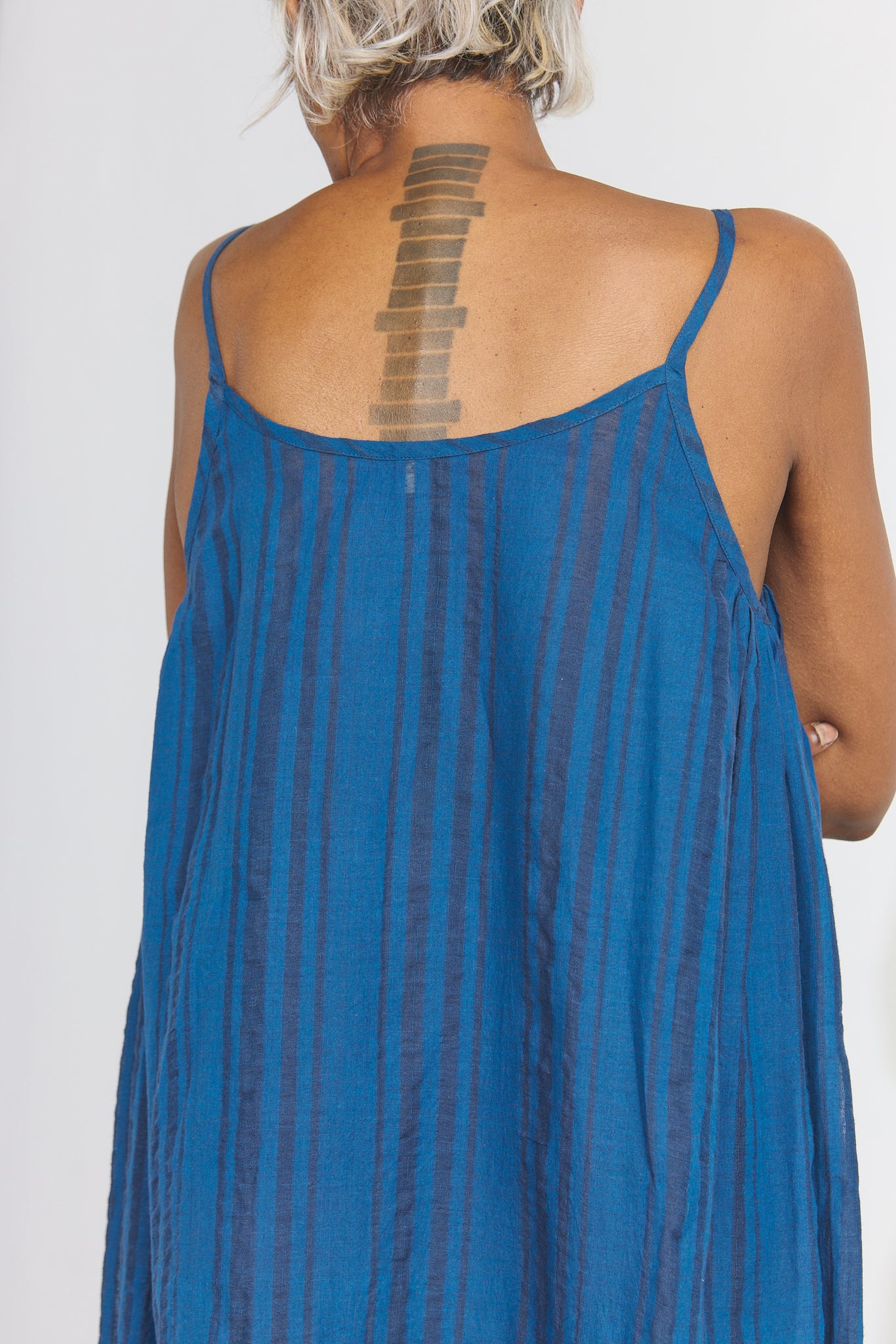 Lily Slip Dress - Blue Stripes