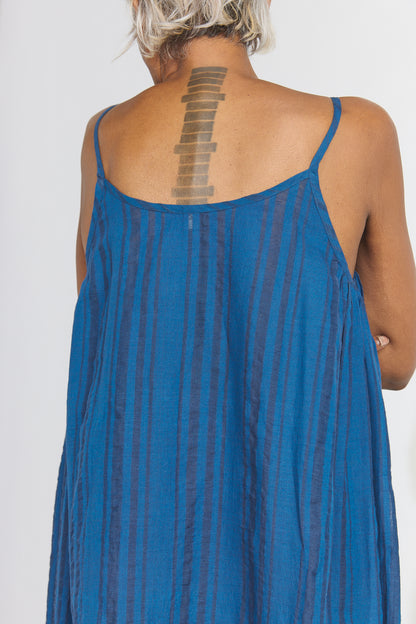 Lily Slip Dress - Blue Stripes