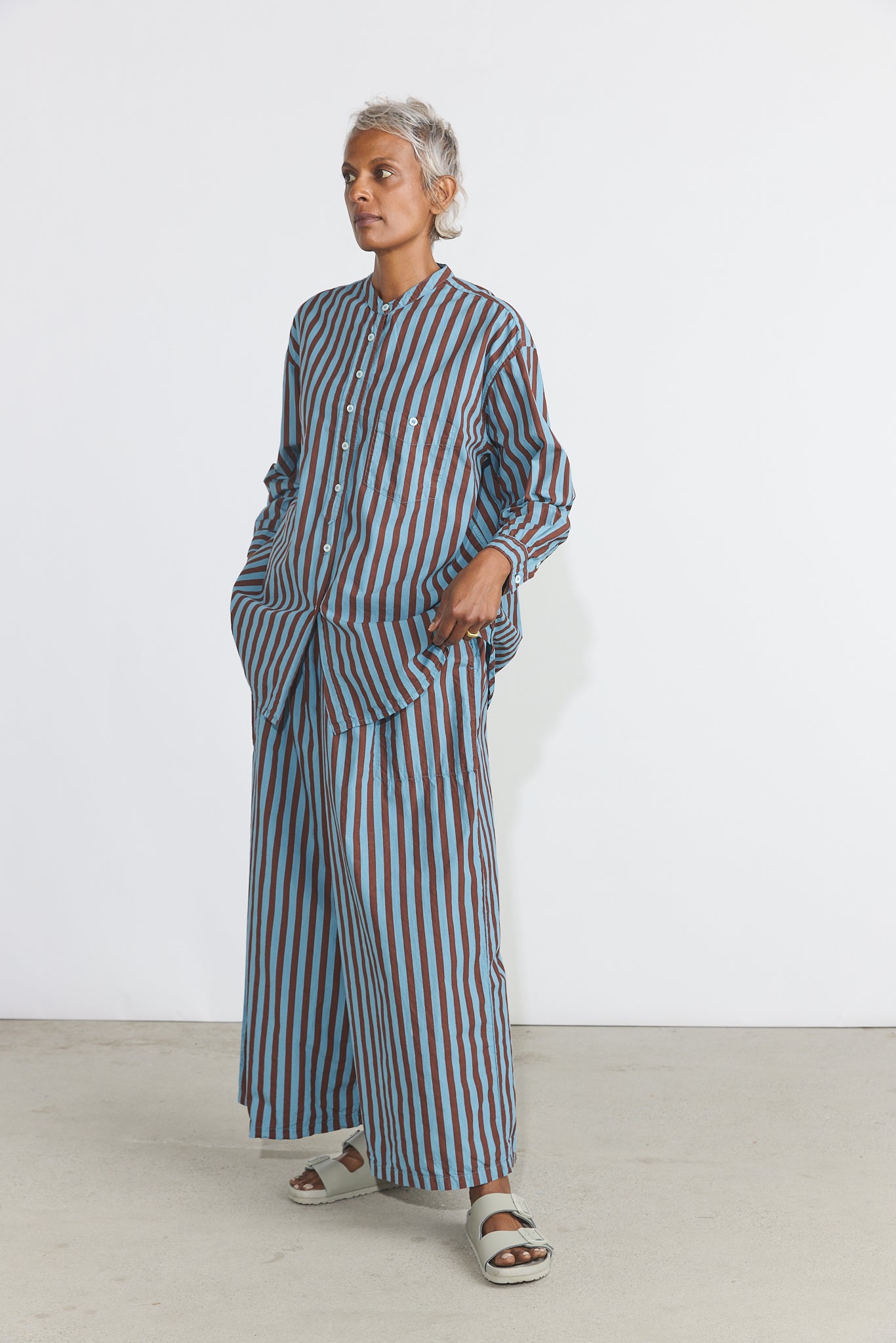 Italy shirt - Cotton Poplin Coco Stripe