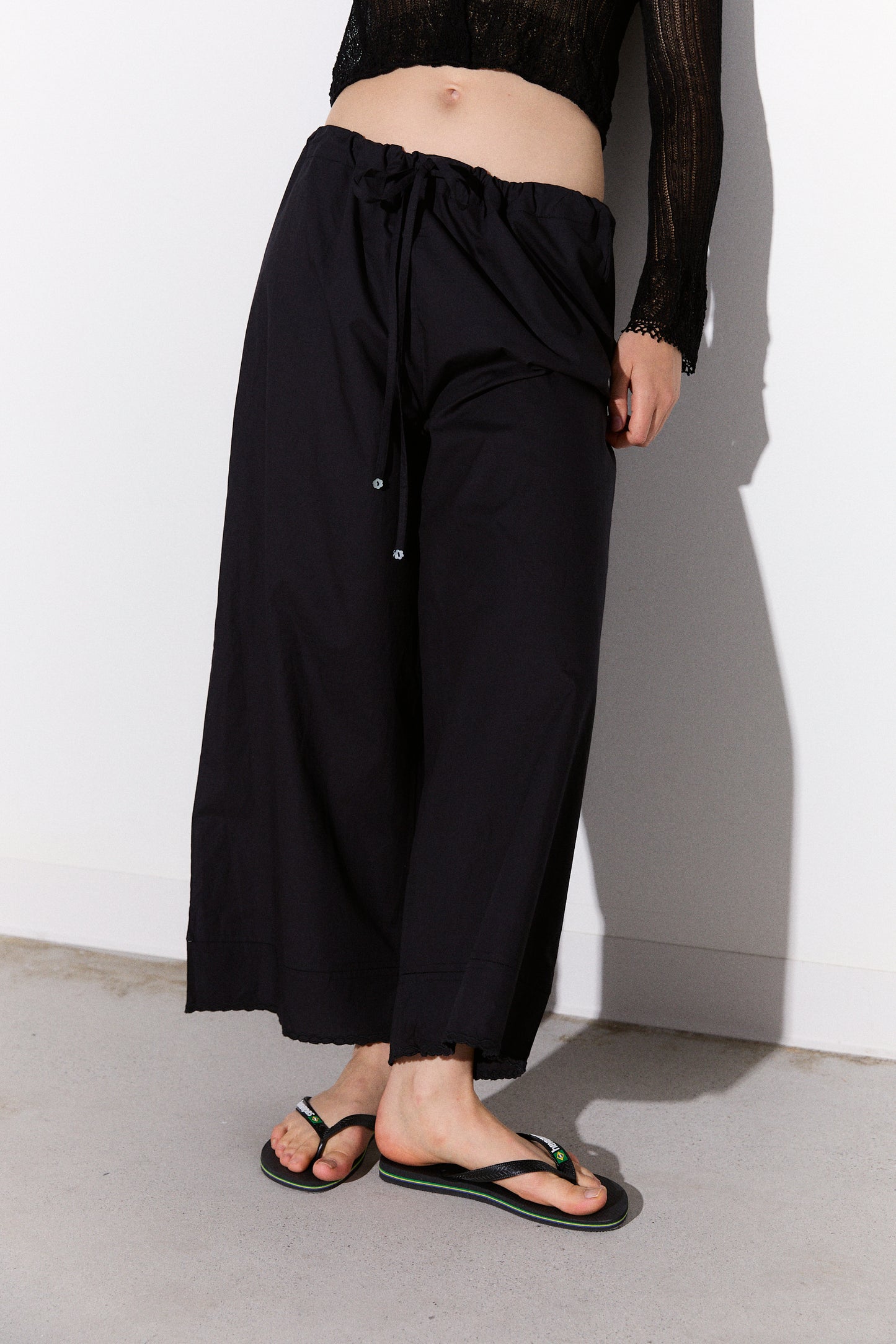 Ramona Poplin Pant in Caviar