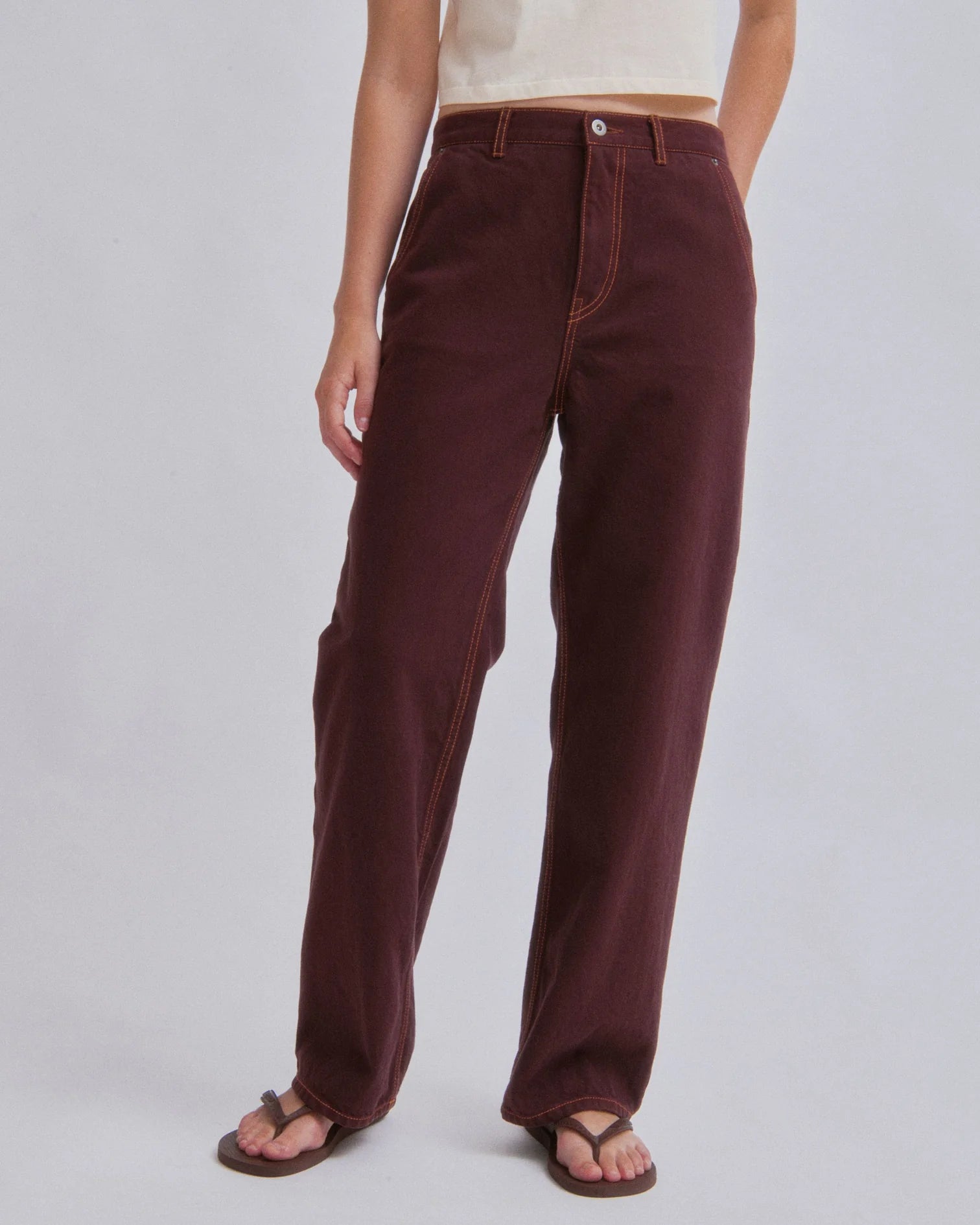 Straight Leg Denim in Sangria