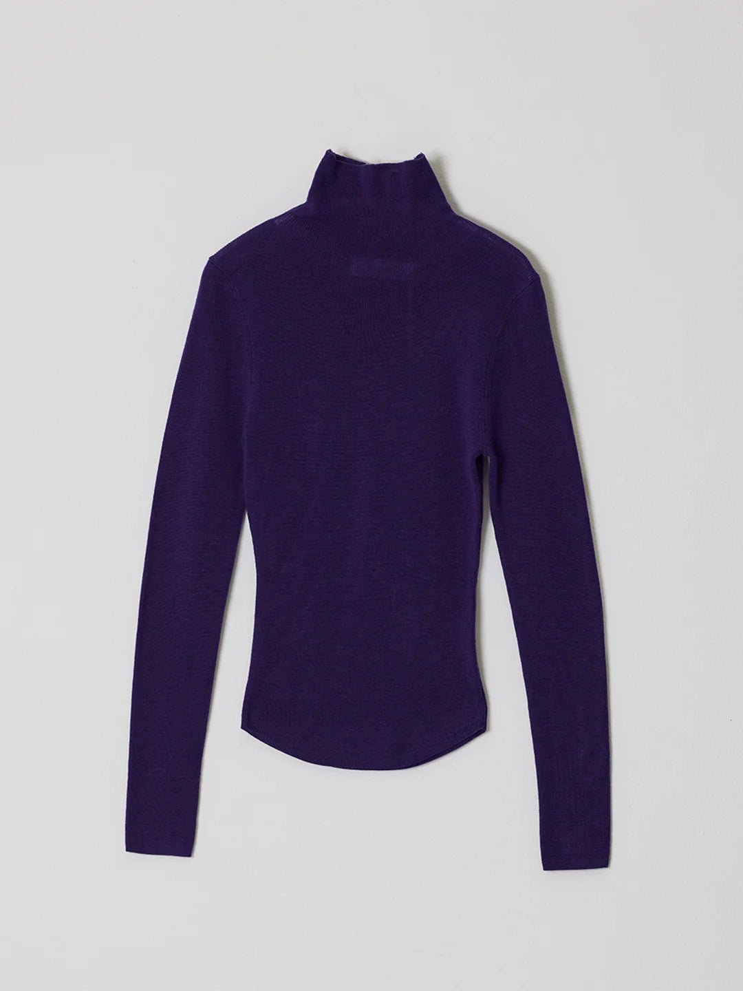 Ribbed Highneck in Grape