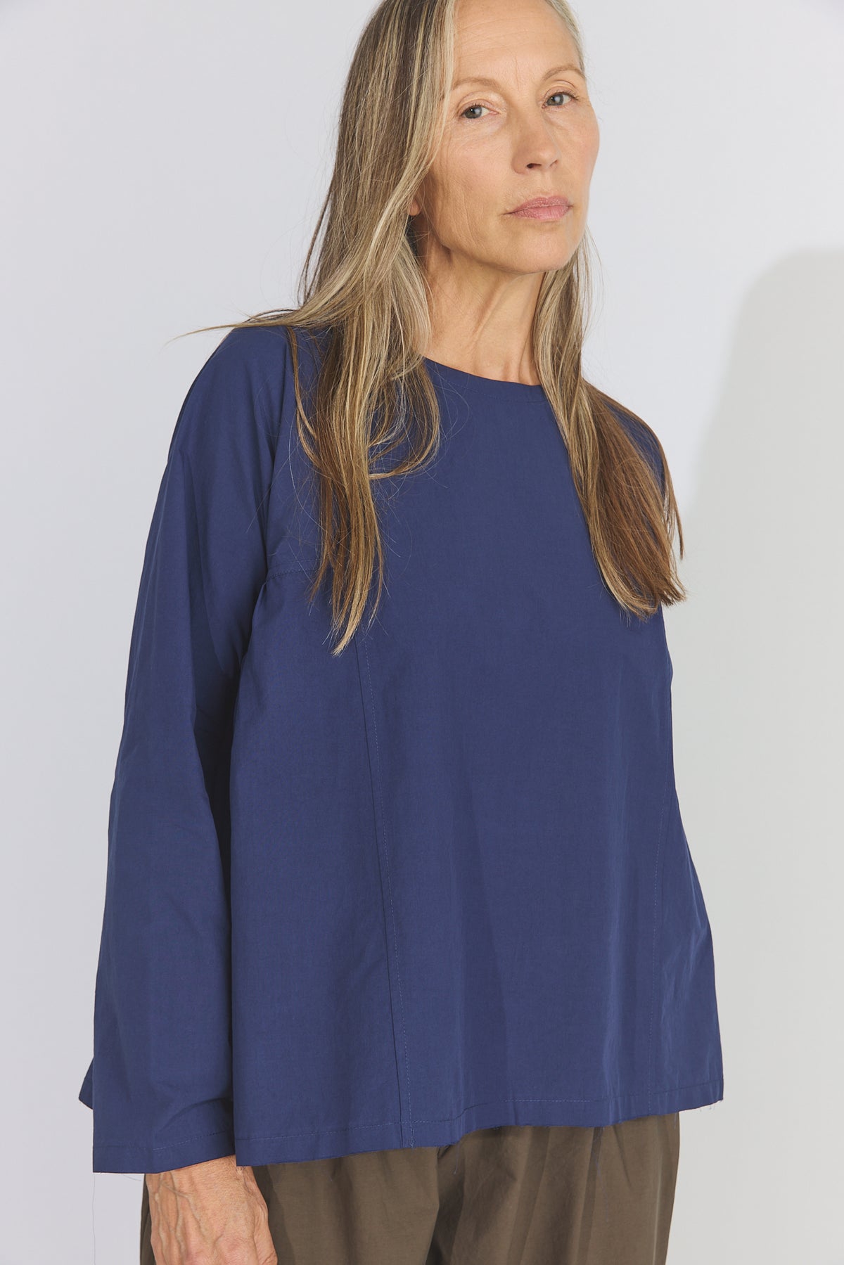 Leona Top - Blue Organic Cotton
