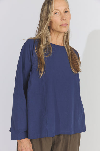 Leona Top - Blue Organic Cotton