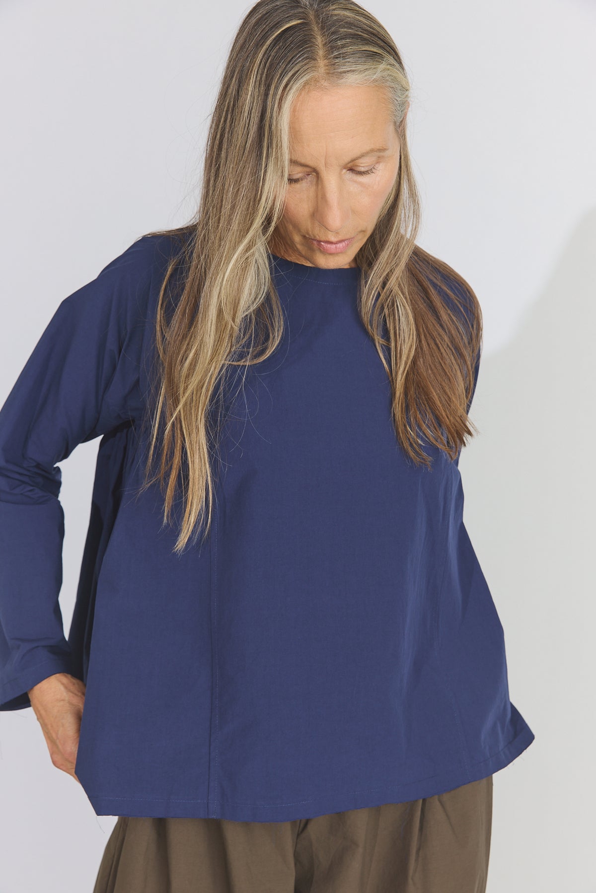 Leona Top - Blue Organic Cotton