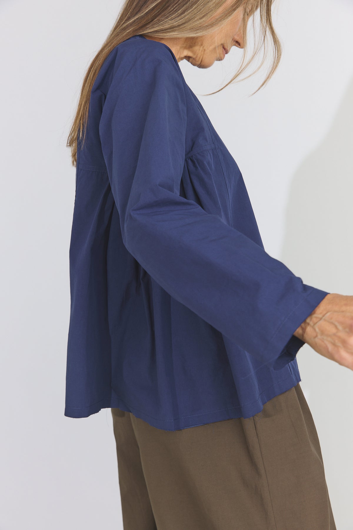 Leona Top - Blue Organic Cotton