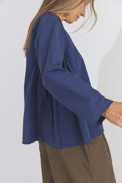 Leona Top - Blue Organic Cotton