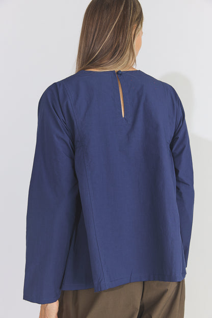 Leona Top - Blue Organic Cotton