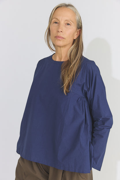 Leona Top - Blue Organic Cotton