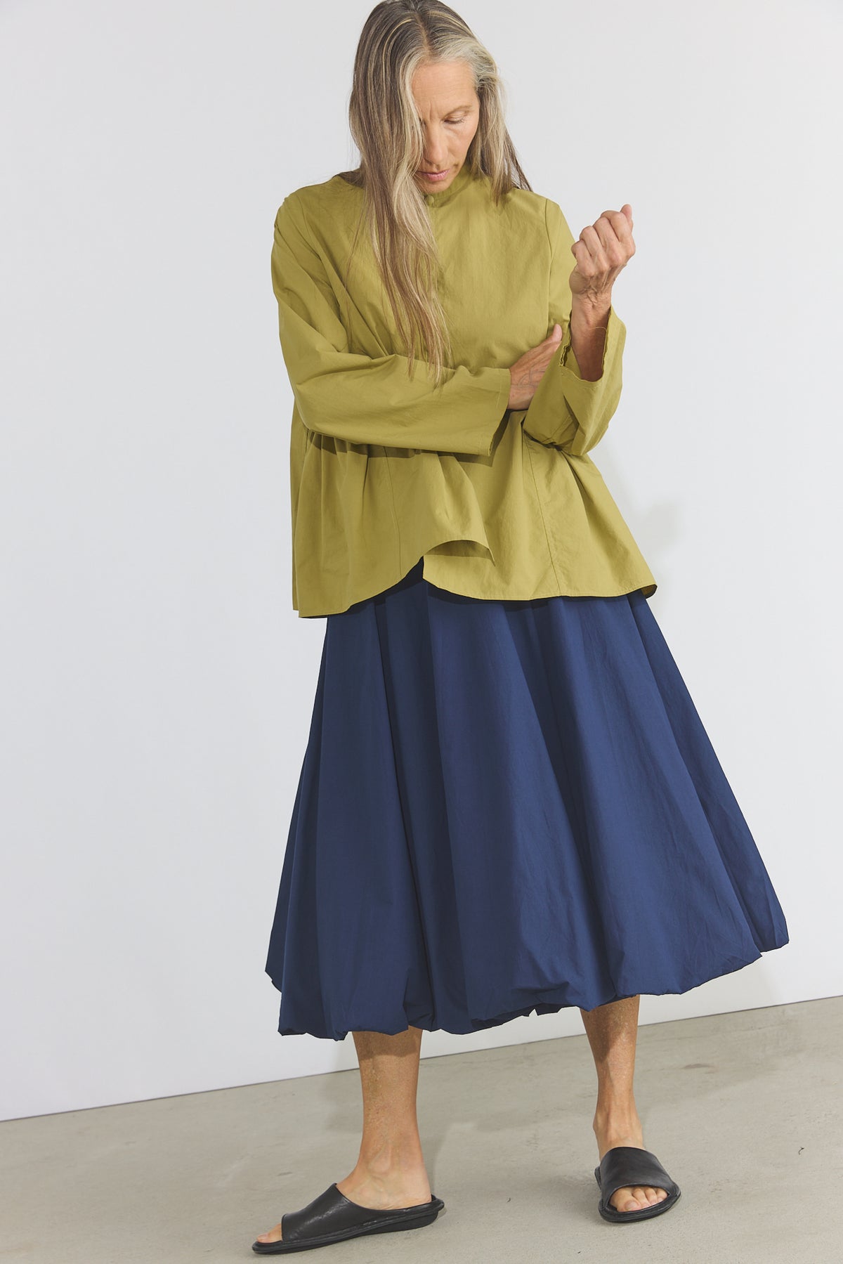 Valen Skirt - Blue Organic Cotton