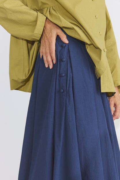 Valen Skirt - Blue Organic Cotton
