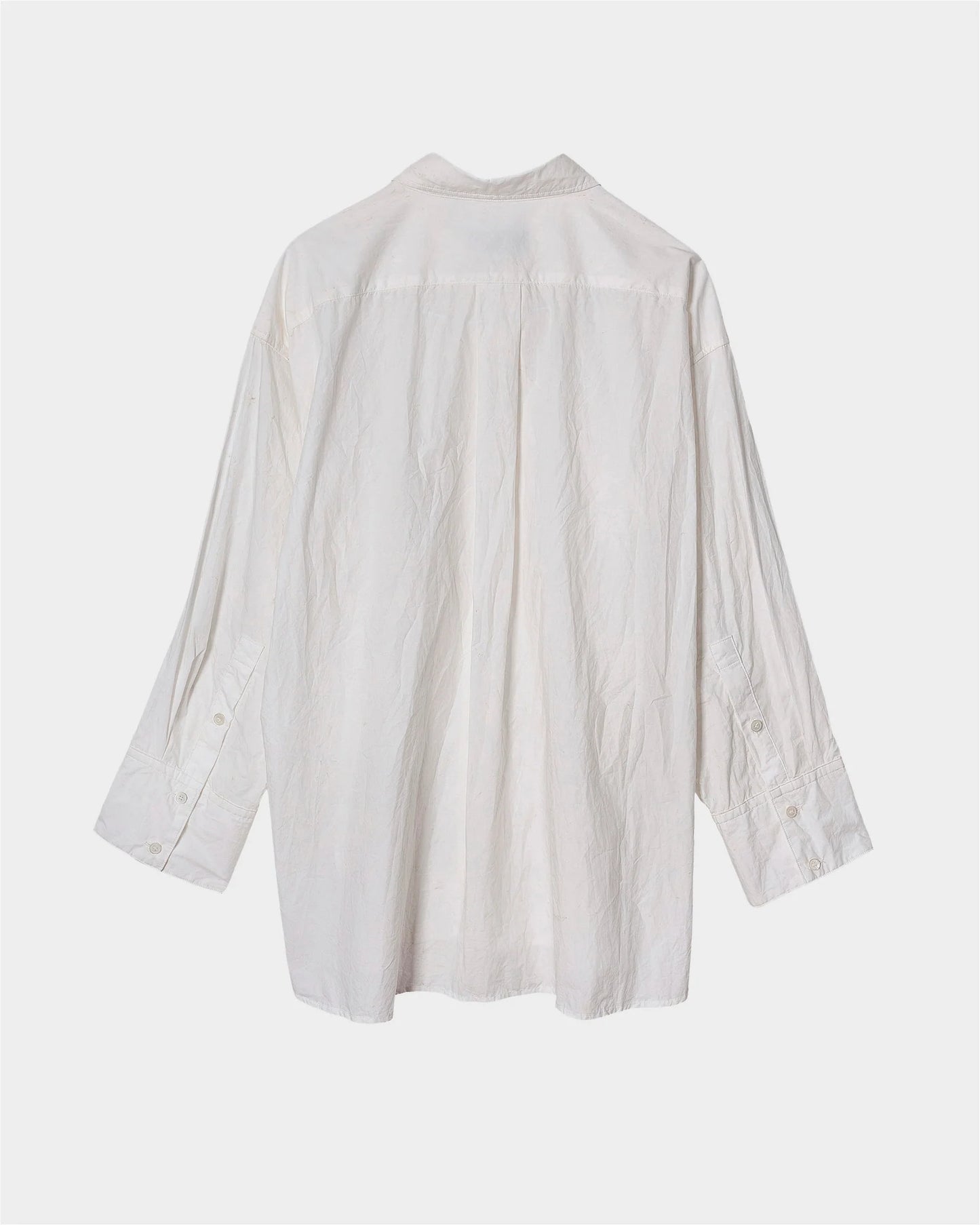 Crinkled Oversized Shirt - White