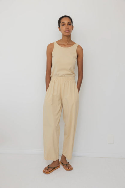 Wide Trouser - Barley