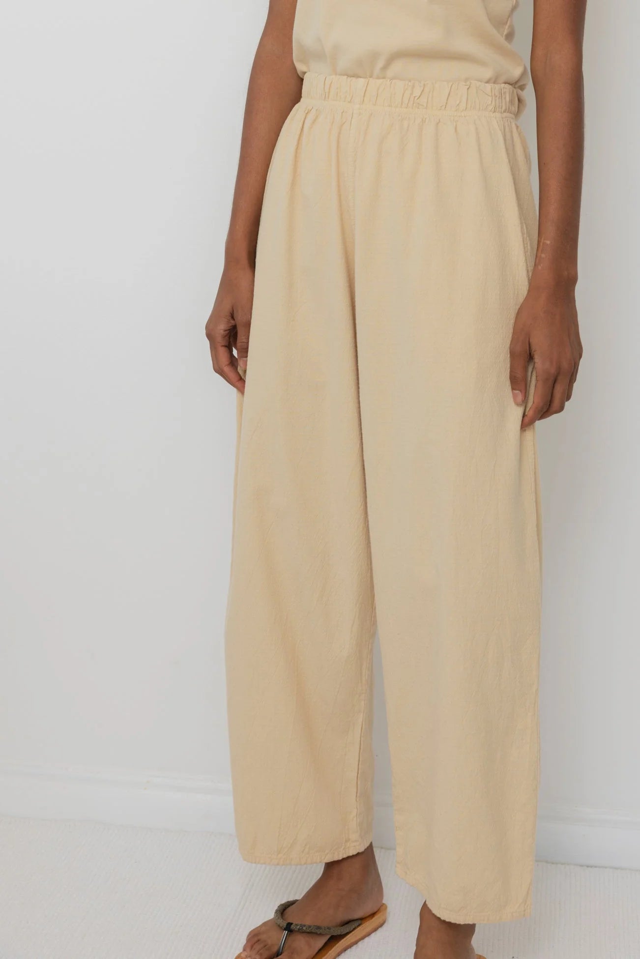 Wide Trouser - Barley