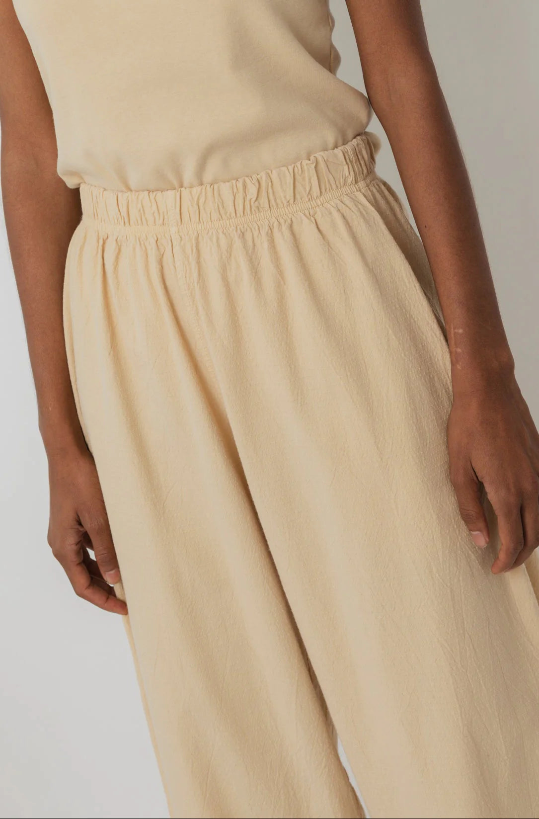 Wide Trouser - Barley
