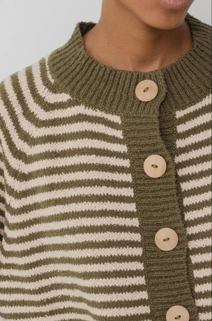 Striped Bomber - Olive