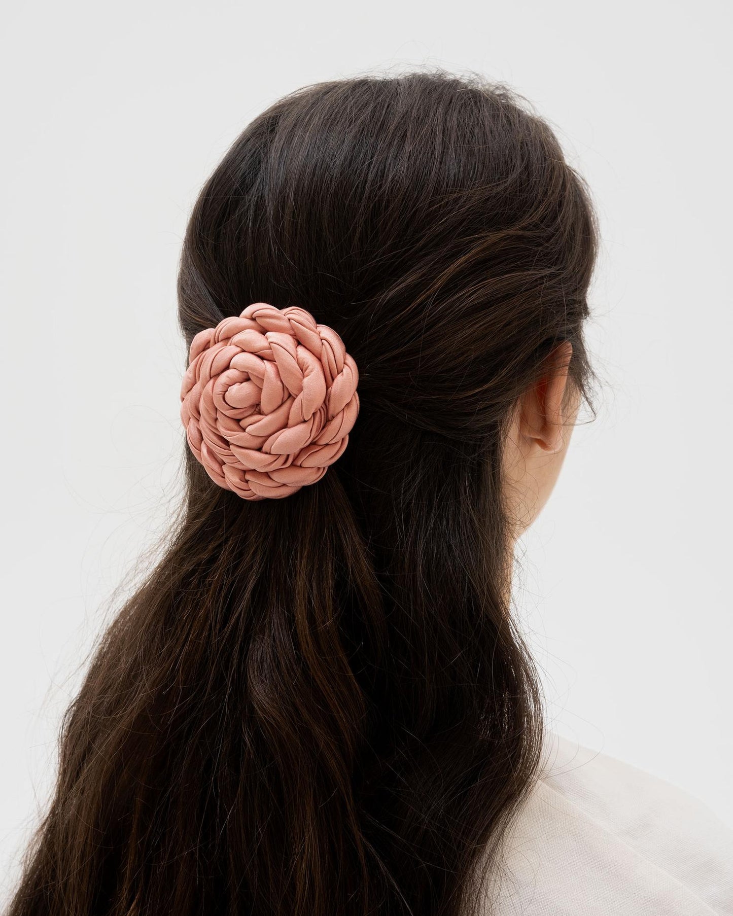 Twisted Satin Silk Round Hair Clip