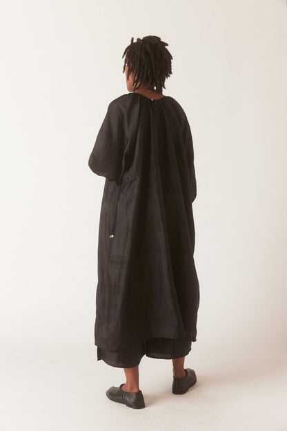 Back Button Dress in Black - Soochie - Bunon