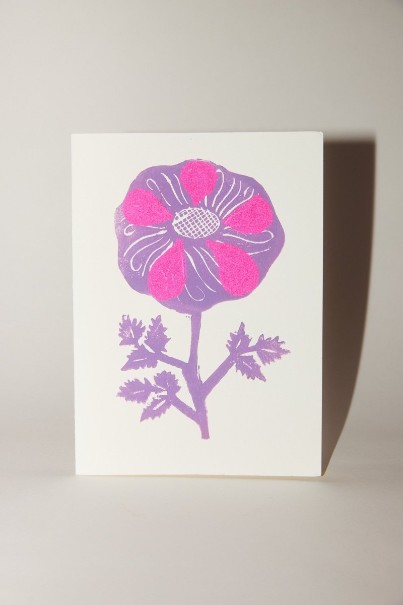 Block Printed Folded Card - Soochie - Minnie Olga