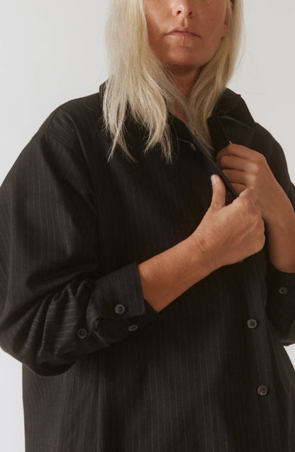 Brushed Wool Big Shirt - Soochie - Yoko Sakamoto